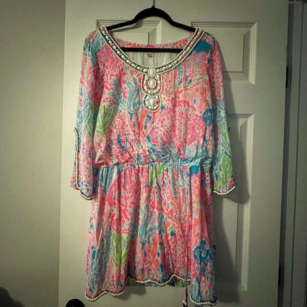 Lilly Pulitzer Delisa Dress Let's Cha Cha size M